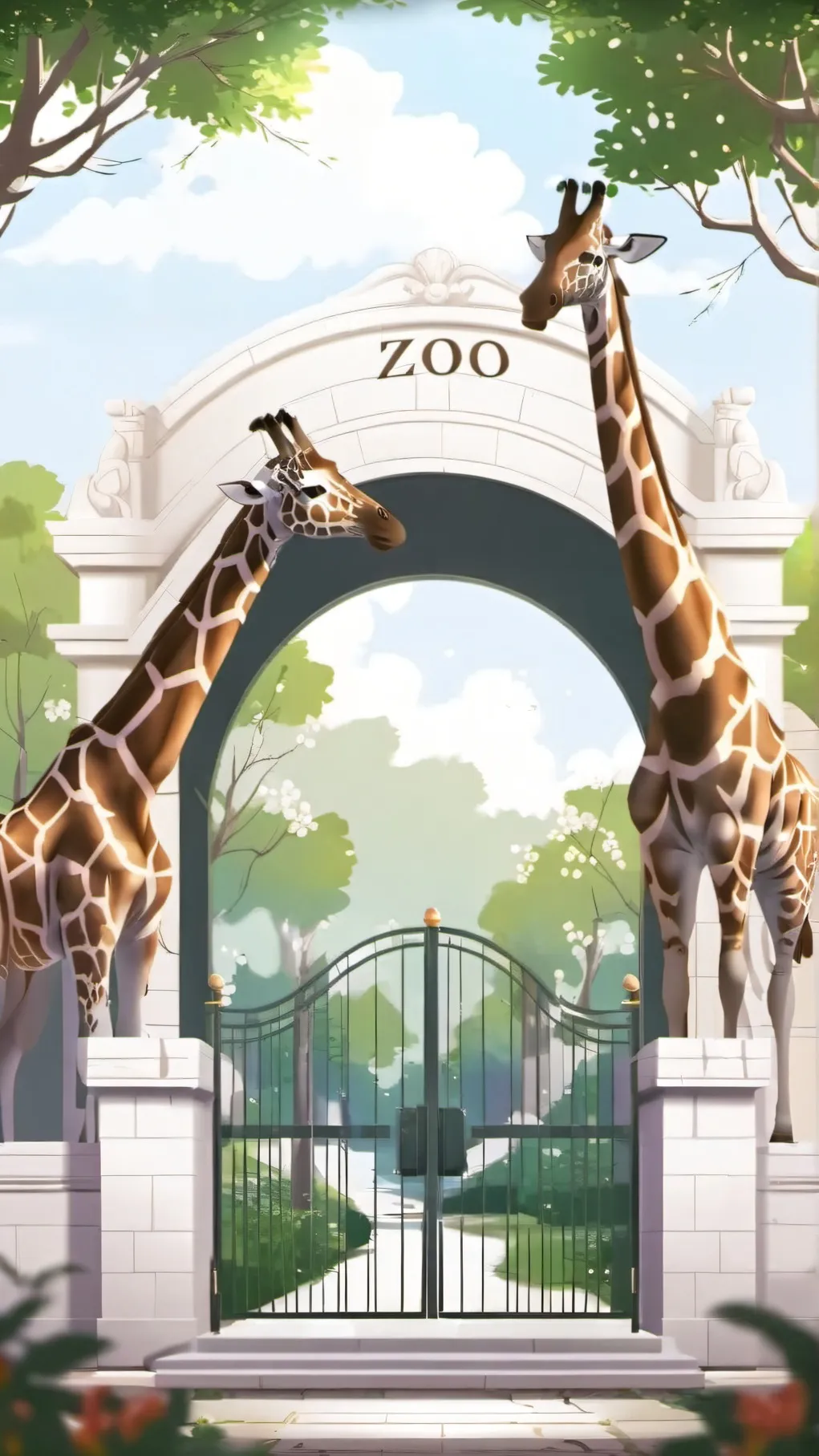 ai character: ANIME {ZOO}🐯🦁 background