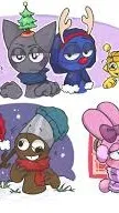 ai character: Sprunki Christmas background