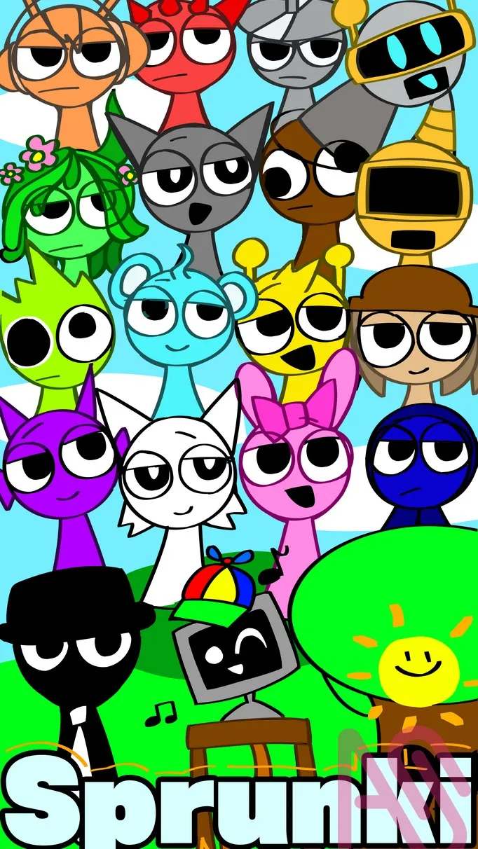 ai character: sprunki game :3 background