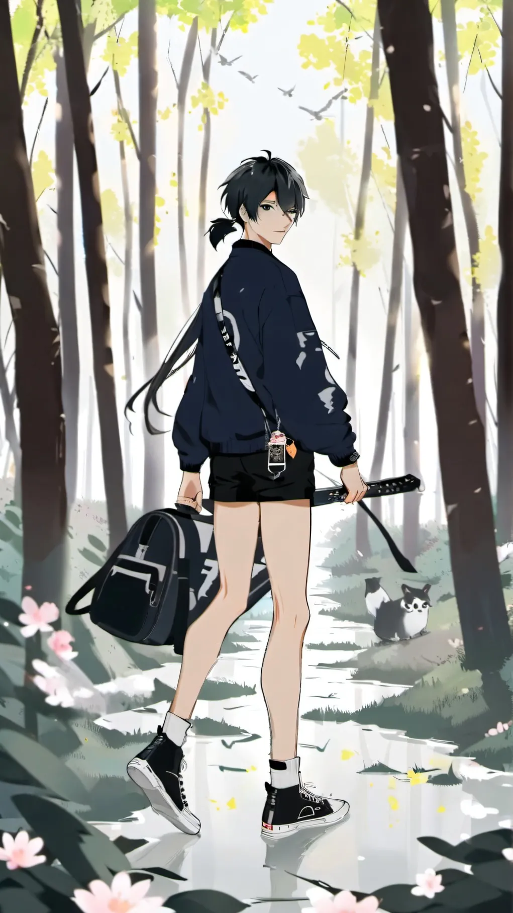 ai character: dw motersycle cras background