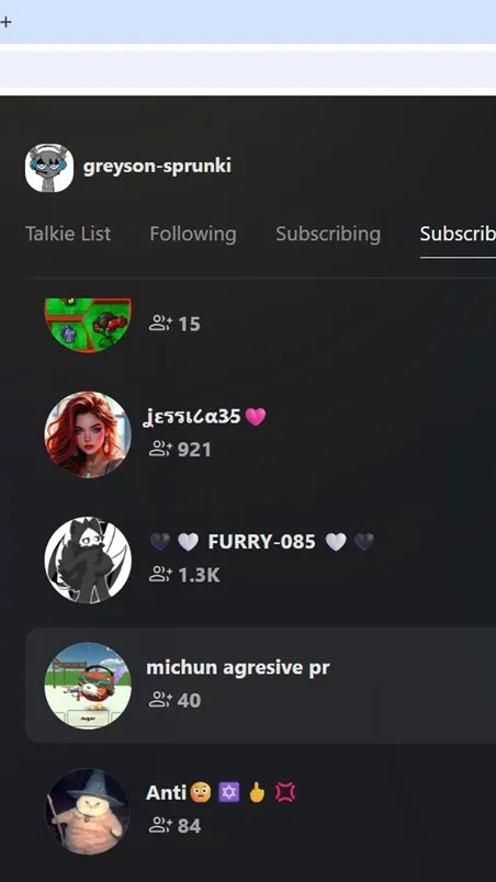 ai character: subs background