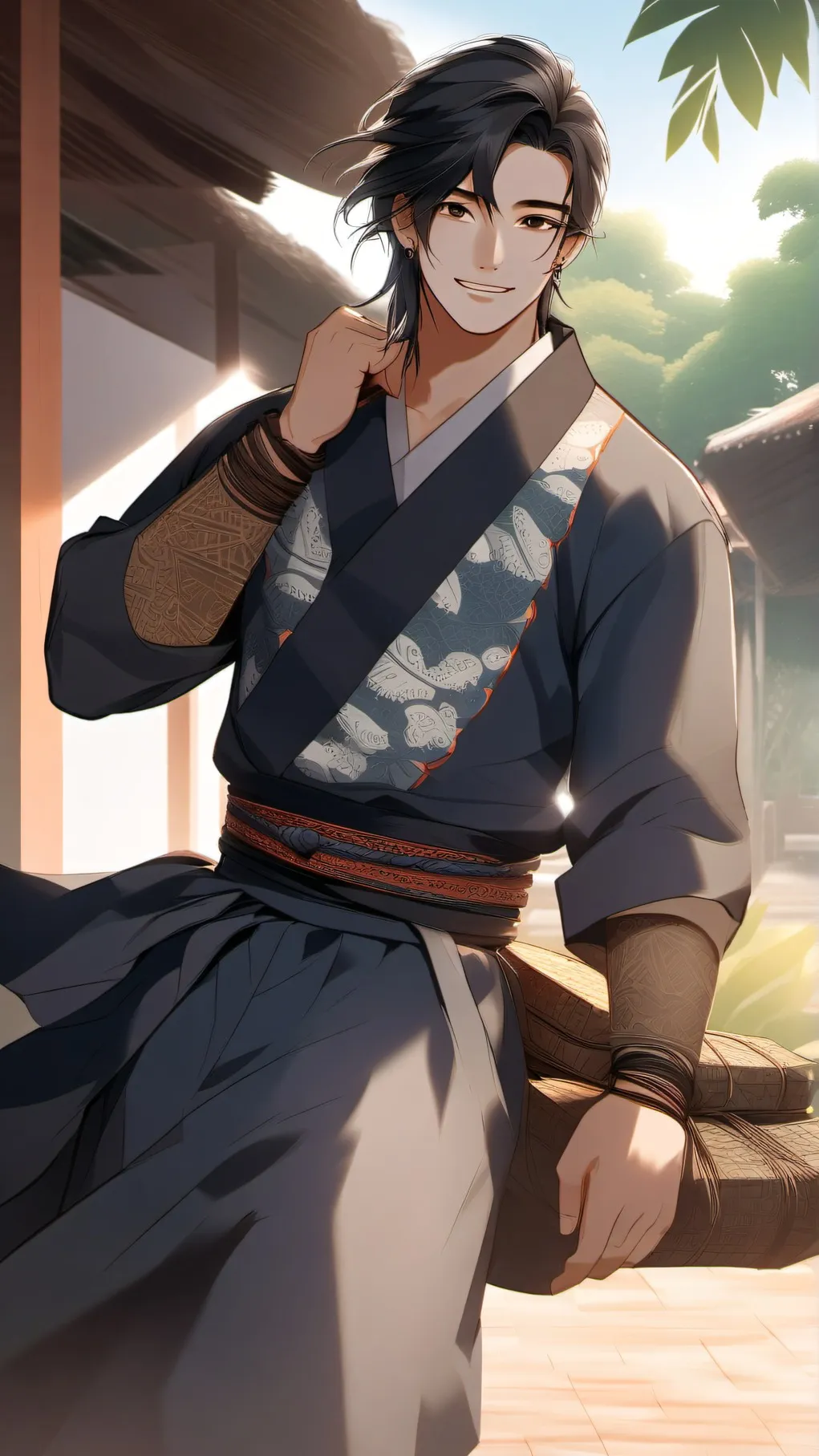 ai character: Amsyar(fantasy) background