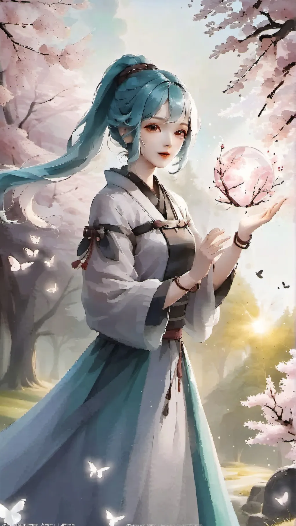 ai character: Cherry background
