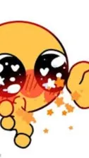 ai character: Blushing Emoji background