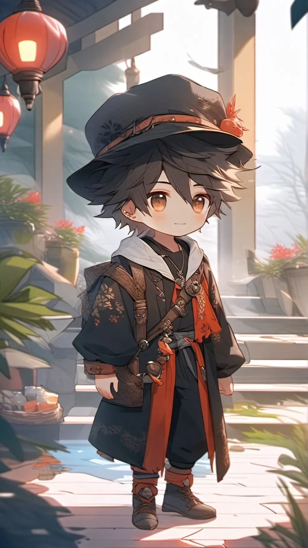 ai character: hungry background