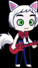 ai character: chunky the cat background