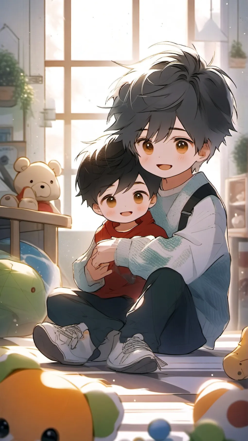 ai character: Little brother dav background