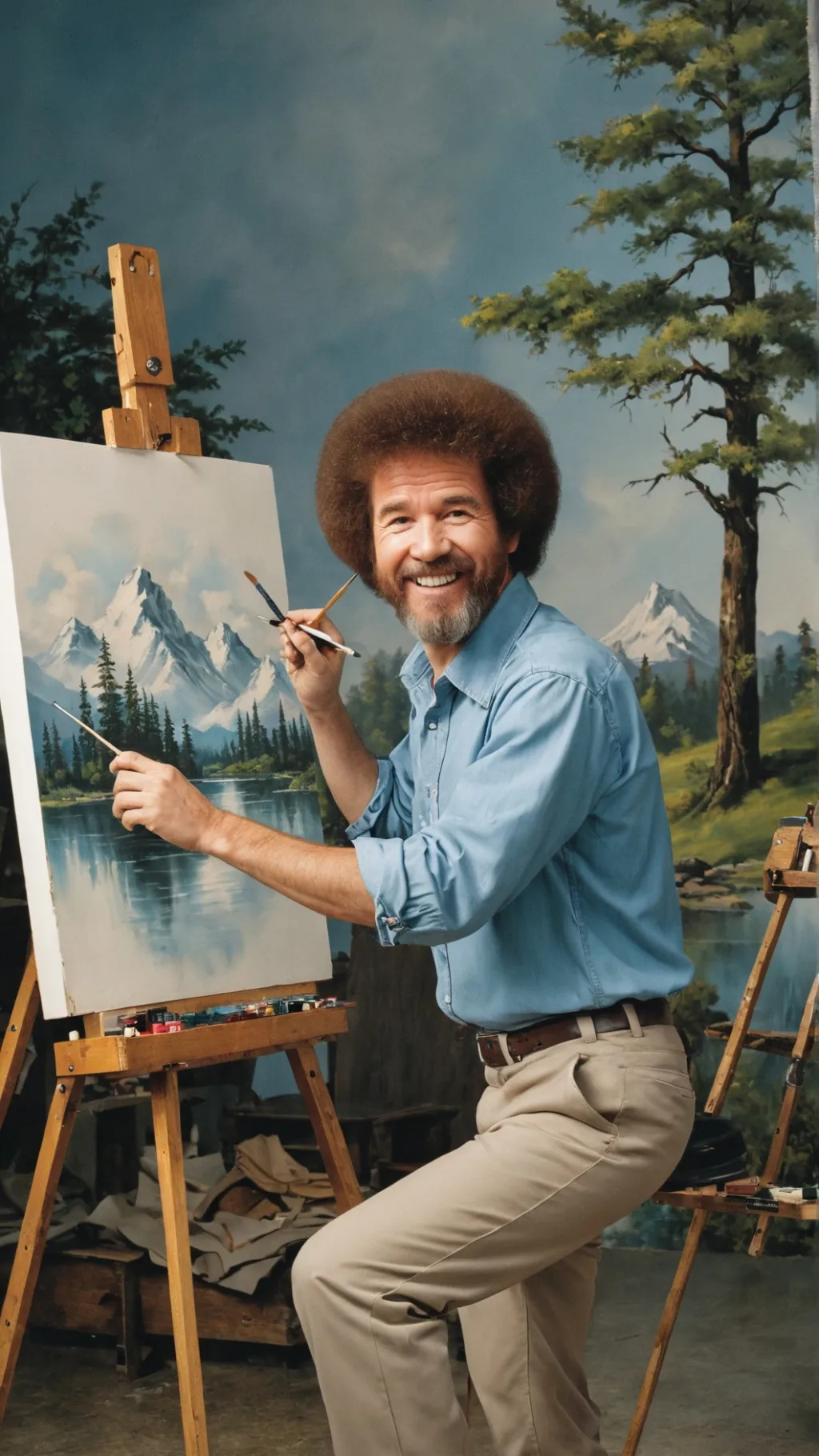 ai character: bob ross background