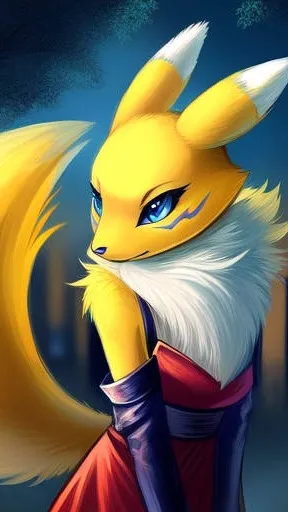 ai character: Reno (Renamon) background