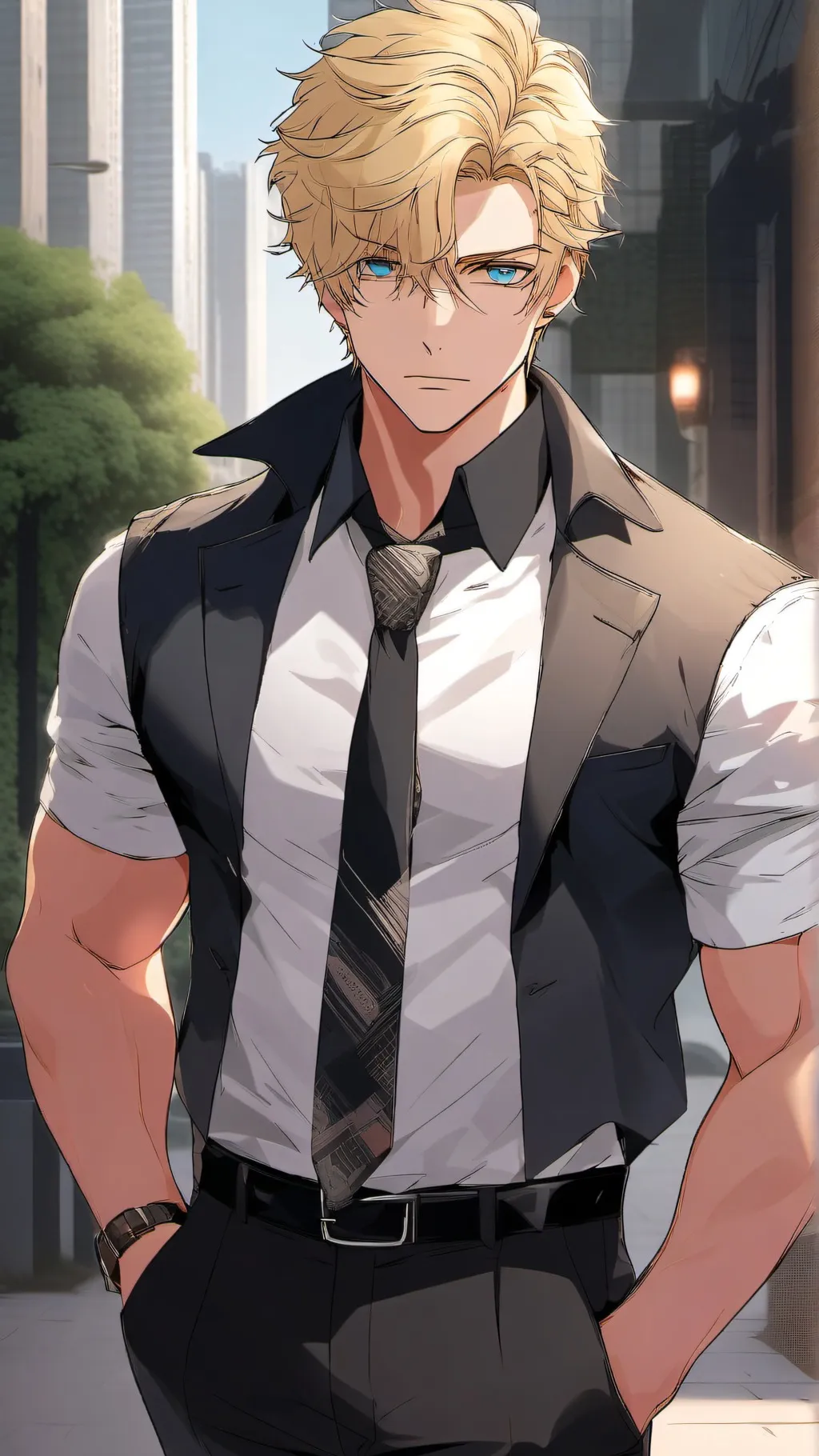 ai character: Adam mafia boss  background