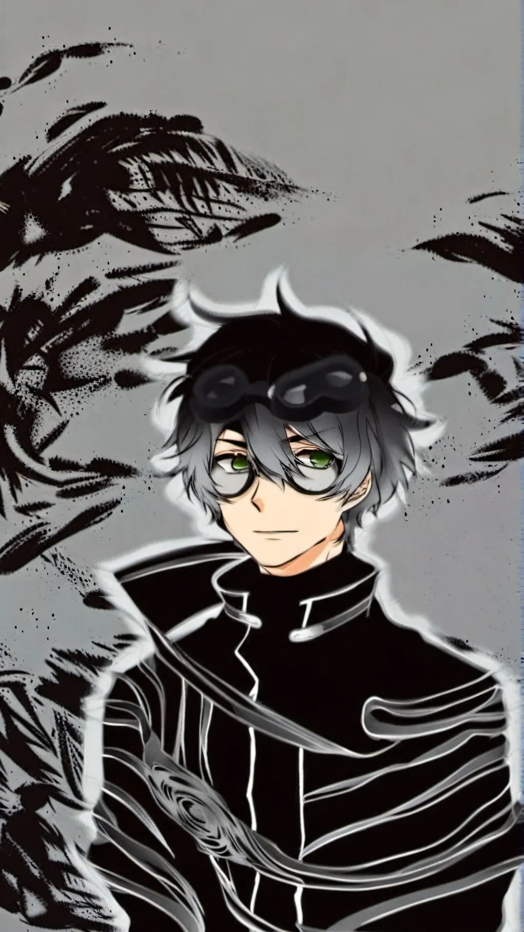 ai character: black background