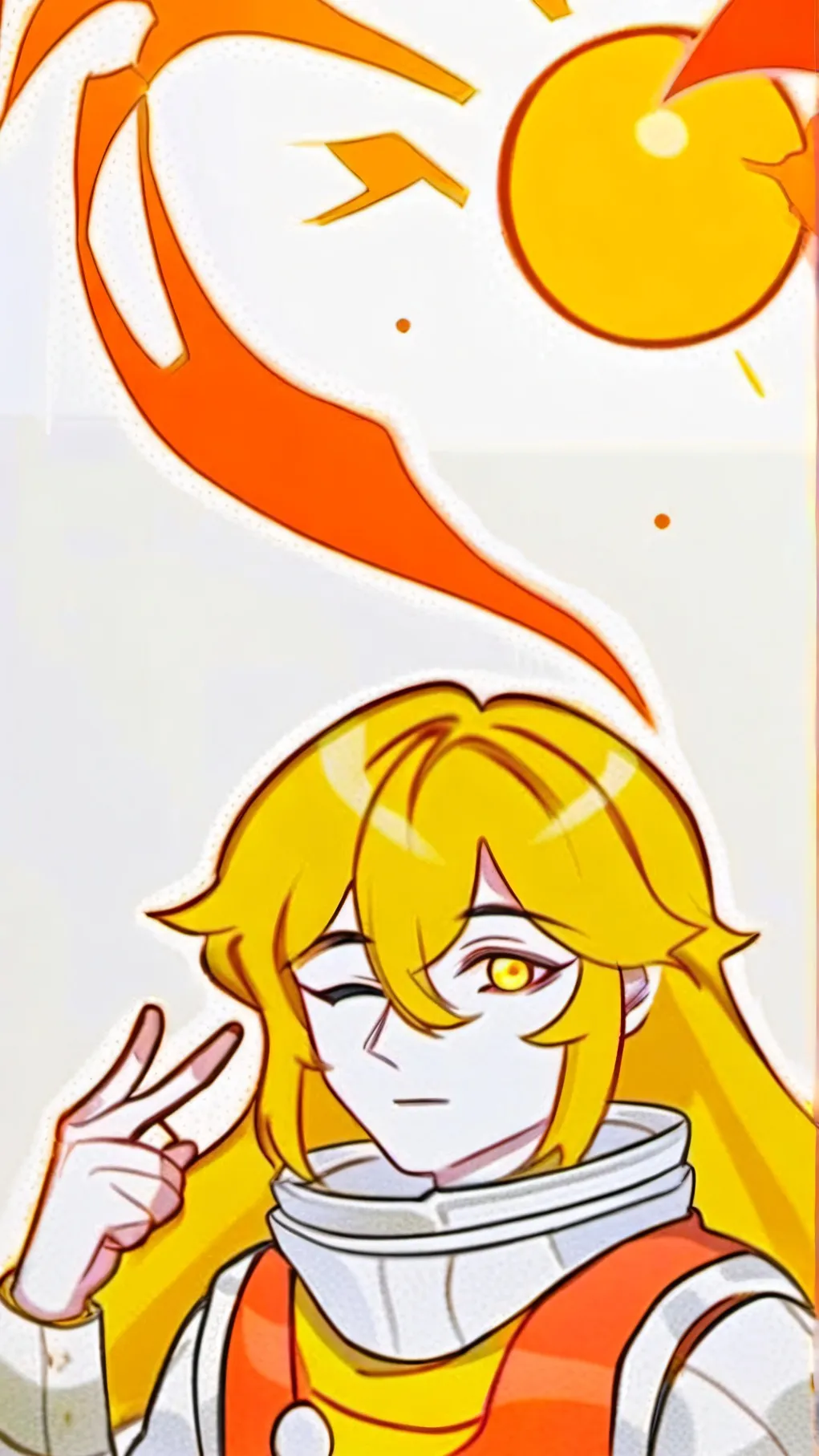 ai character: orange background