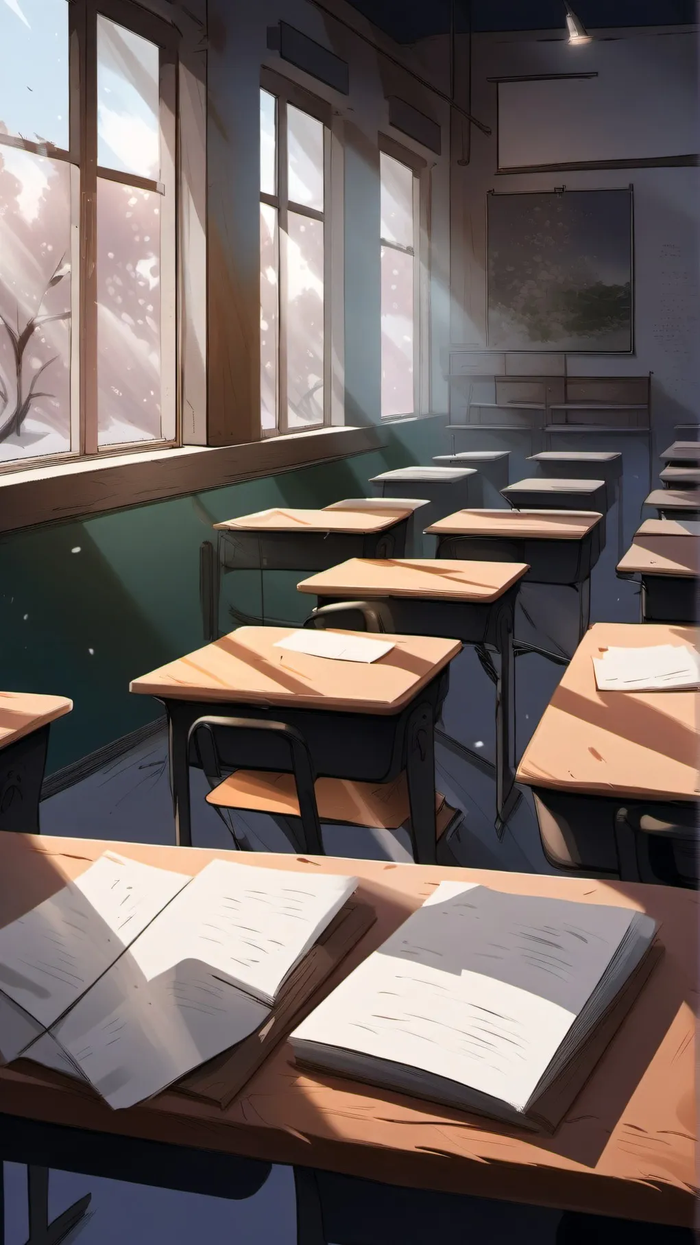 ai character: classroom (r) background