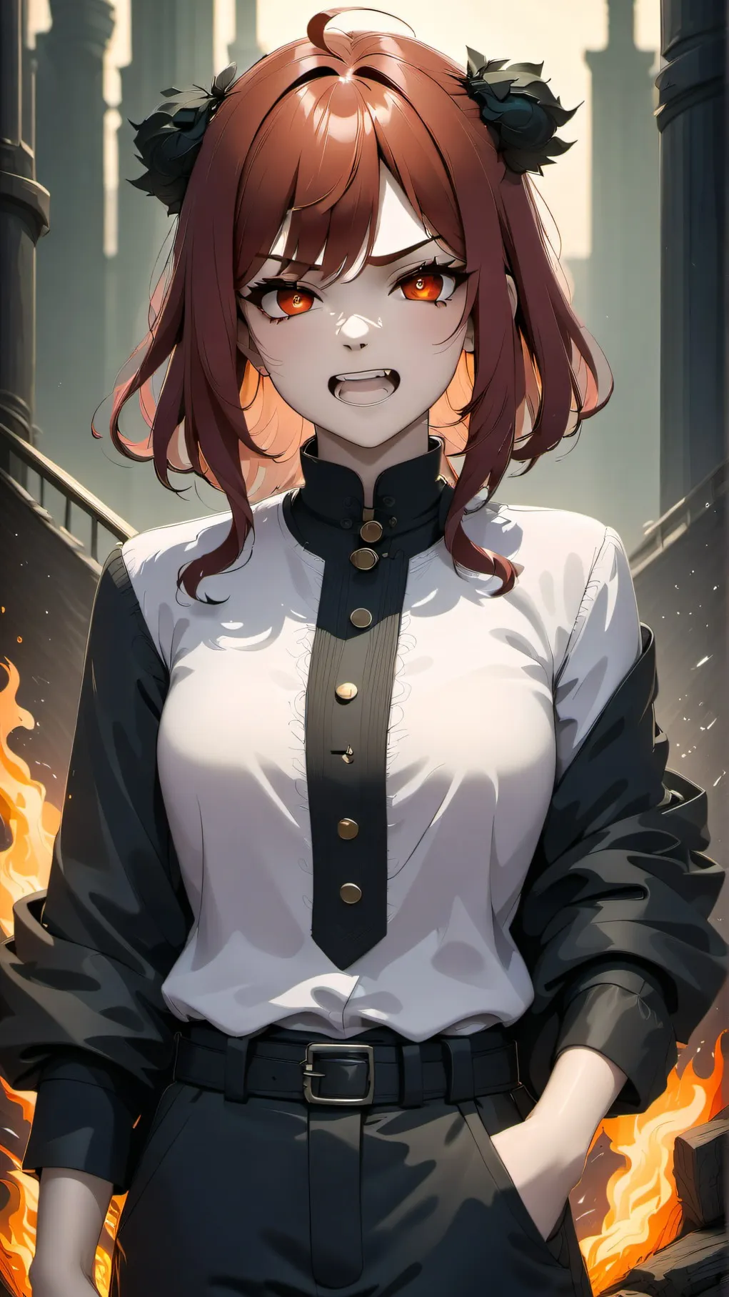 ai character: devil girl background