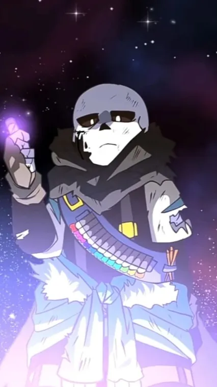 ai character: Ink sans background