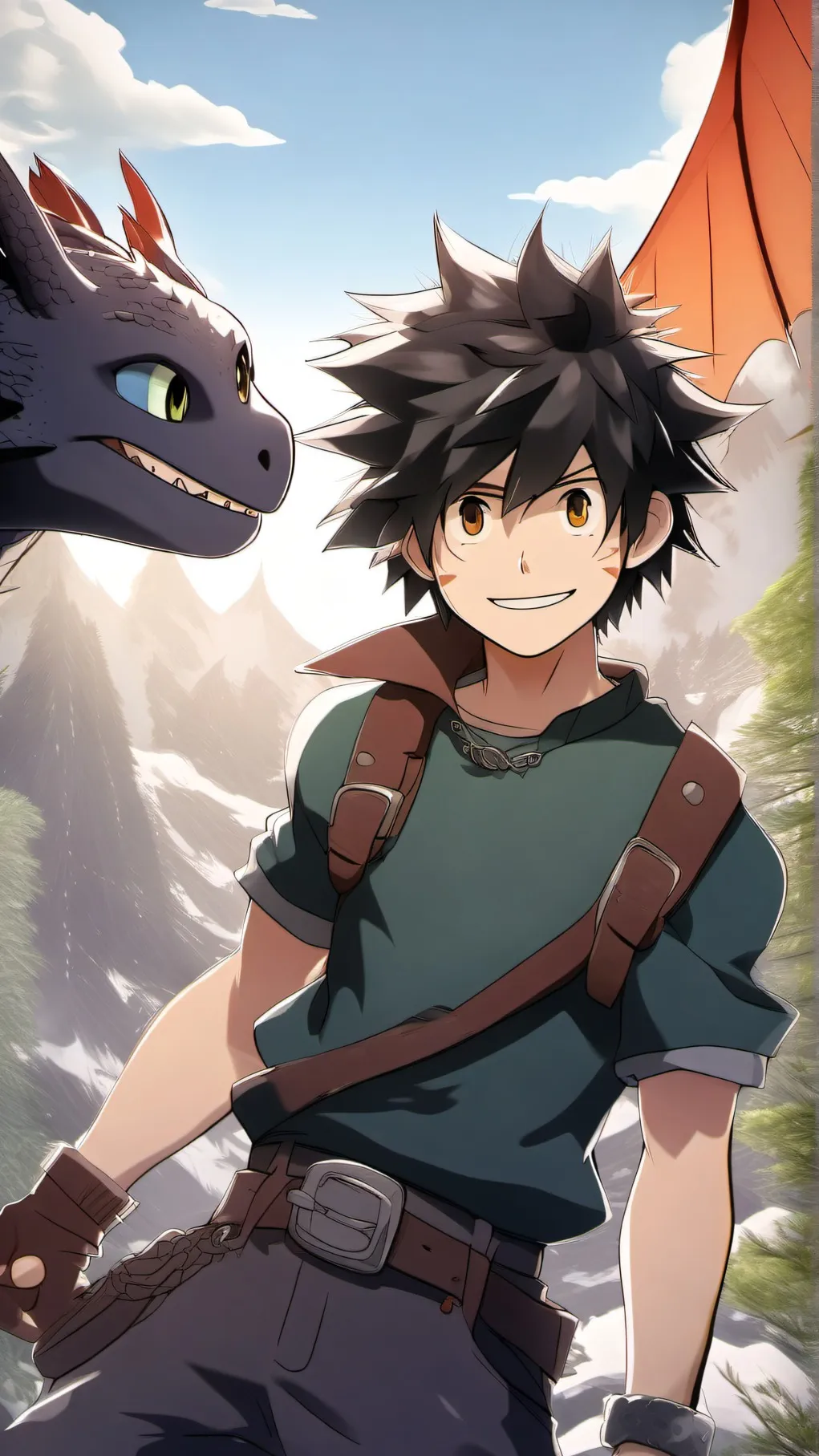 ai character: mha x httyd background