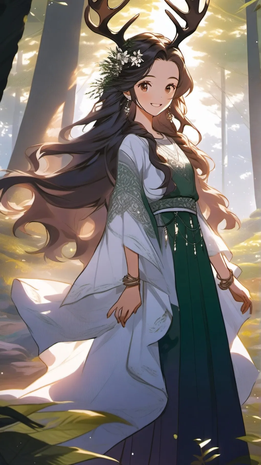 ai character: Wisteria background