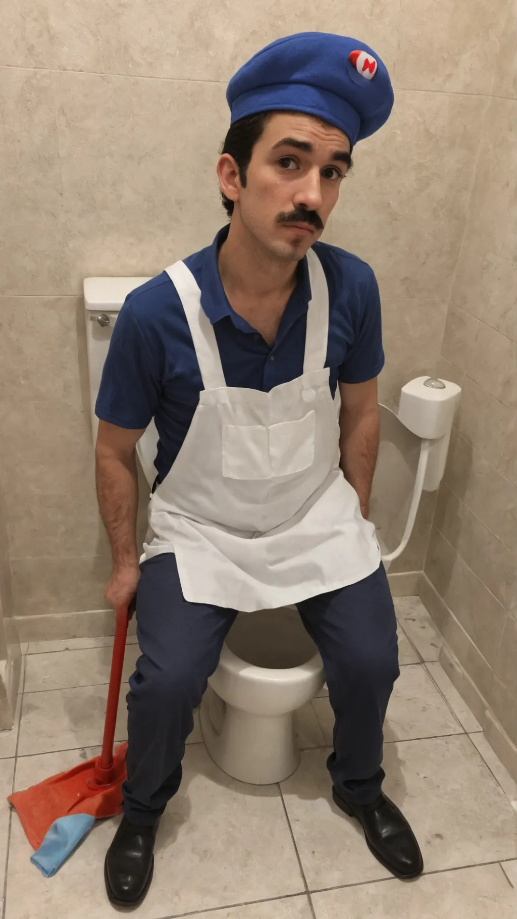 ai character: Depressed Mario  background