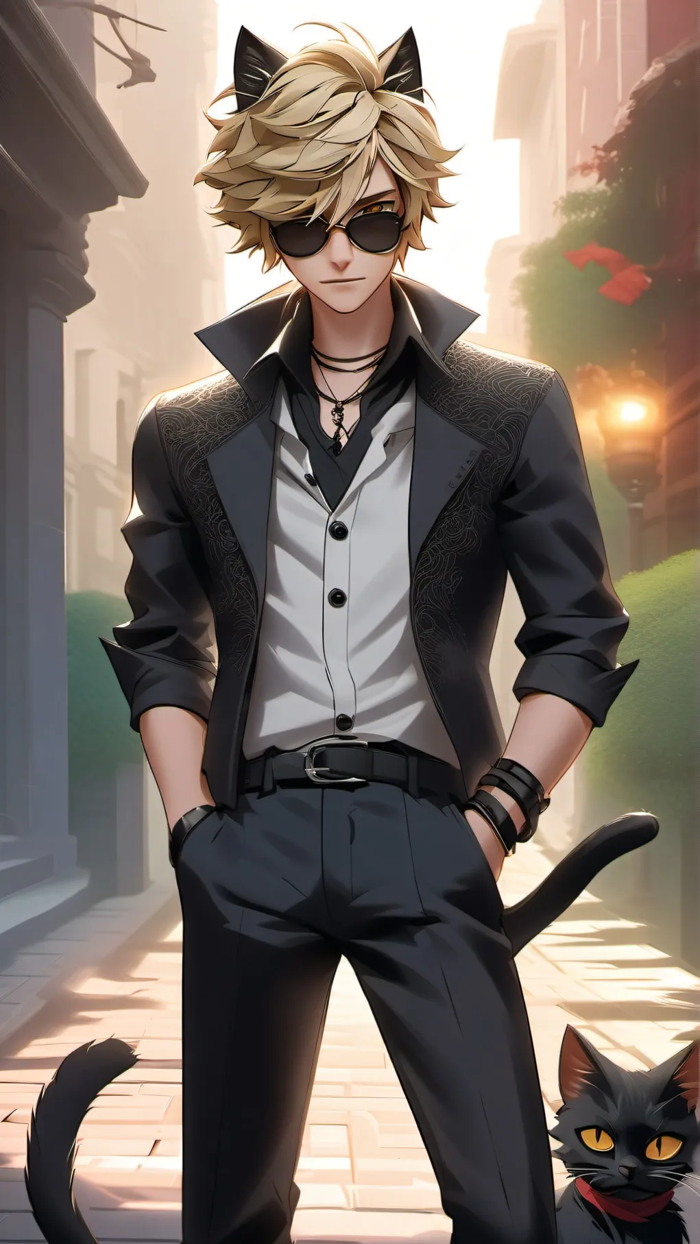 ai character: Cat Noir background