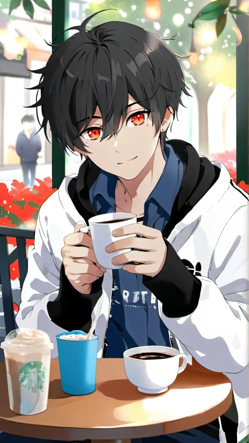 ai character: Cute boy background