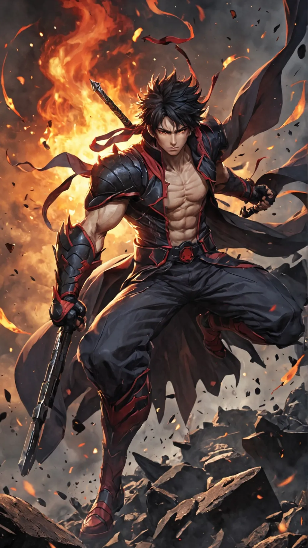 ai character: The Last Warrior background
