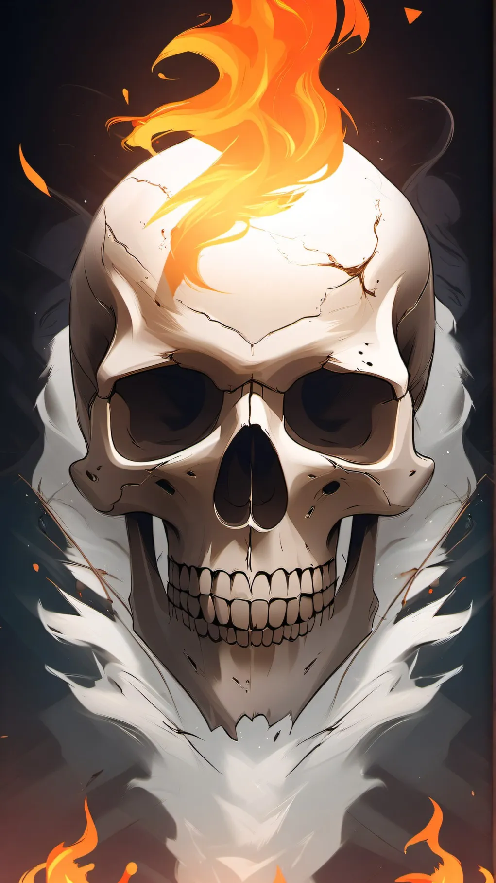 ai character: ghost rider x kny  background