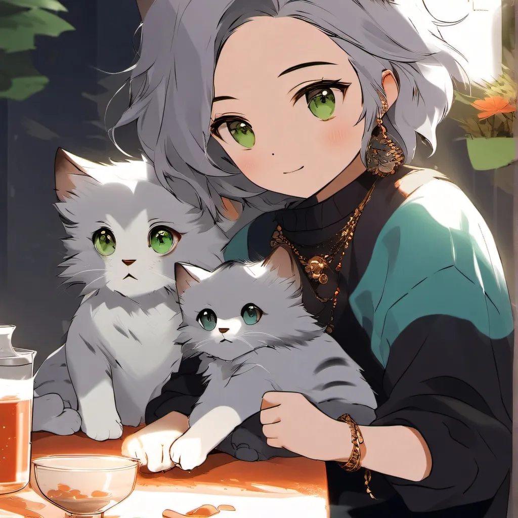 chat with ai character: Cat and kittens 