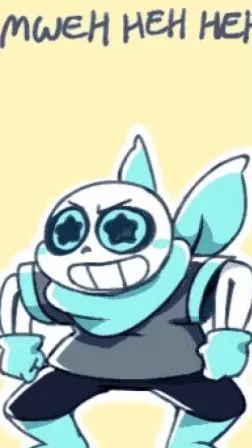 ai character: bitty blue background