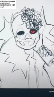 ai character: horror sans background