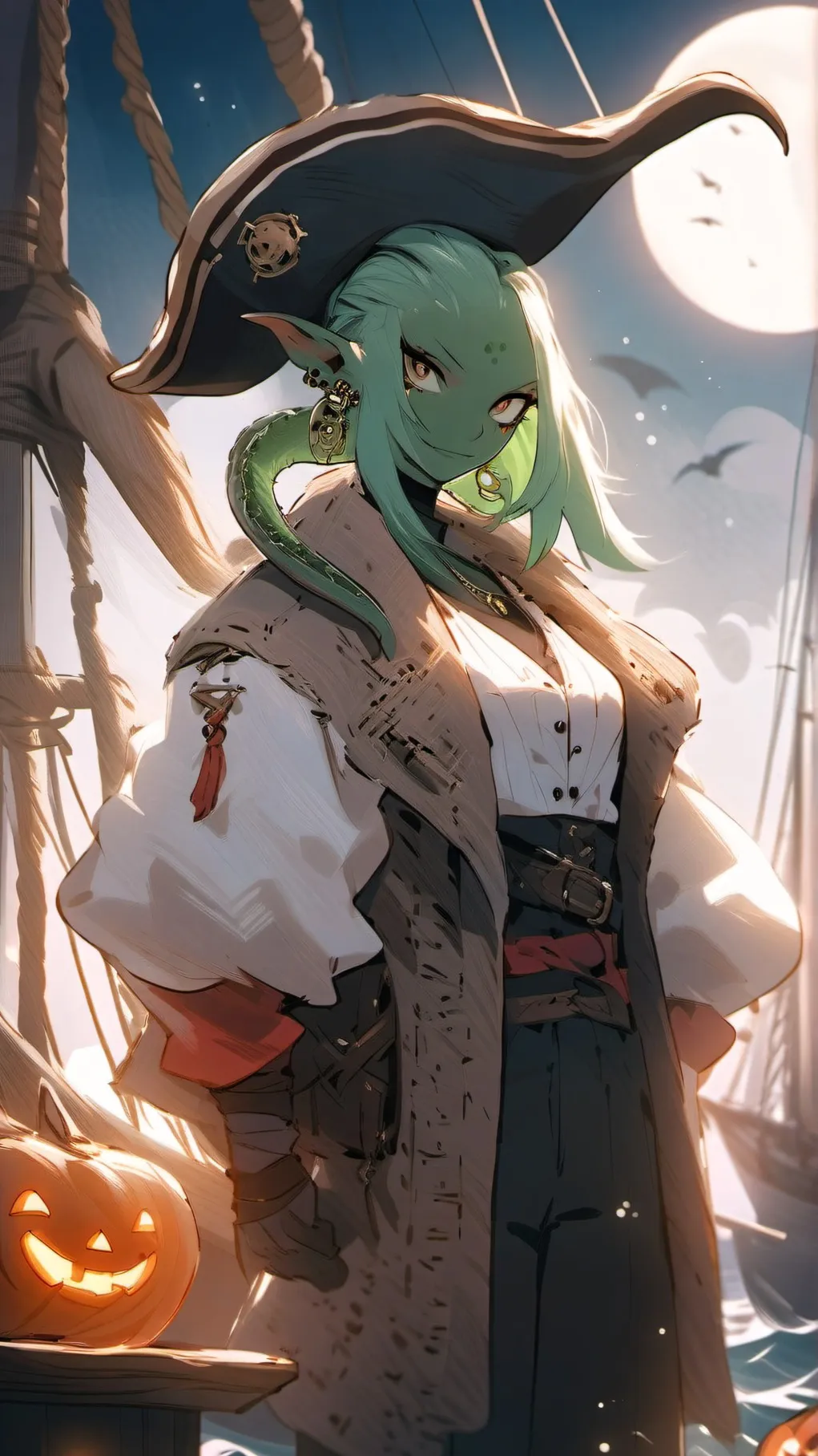 ai character: The Sea God. Lulu background