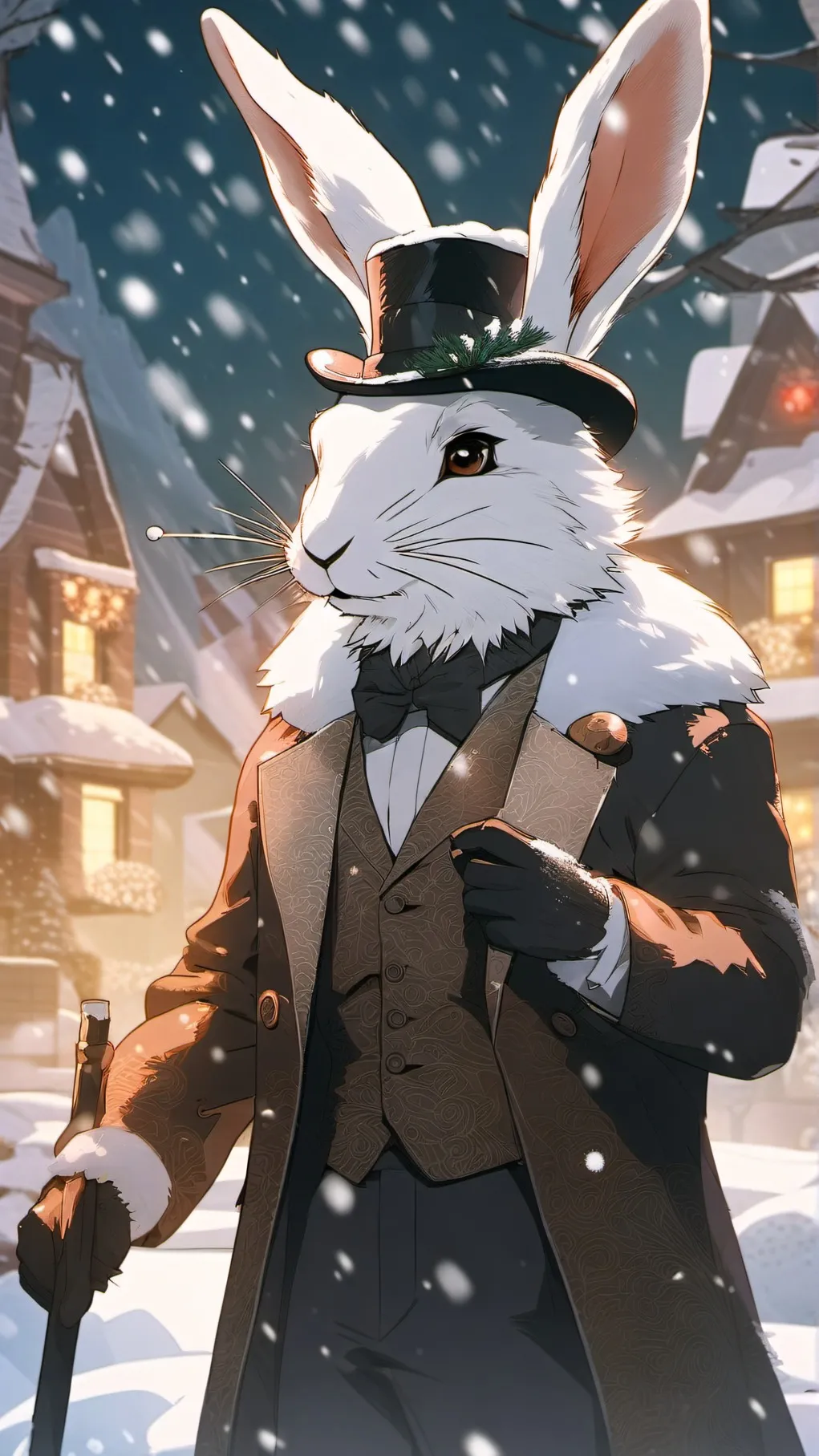 ai character: Snowdrift Hare background