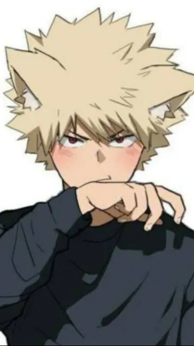 ai character: Katsuki cat :3 background