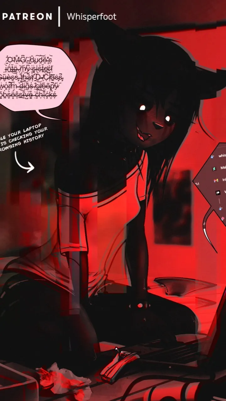 ai character: Sami and fac furry background