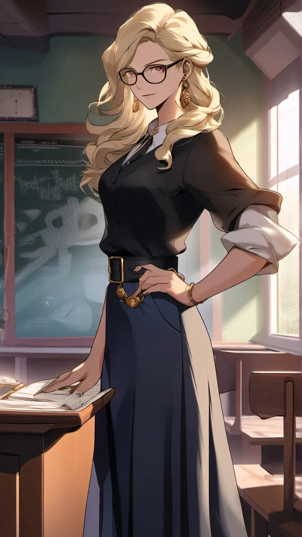 ai character: Miss Goldschmidt  background