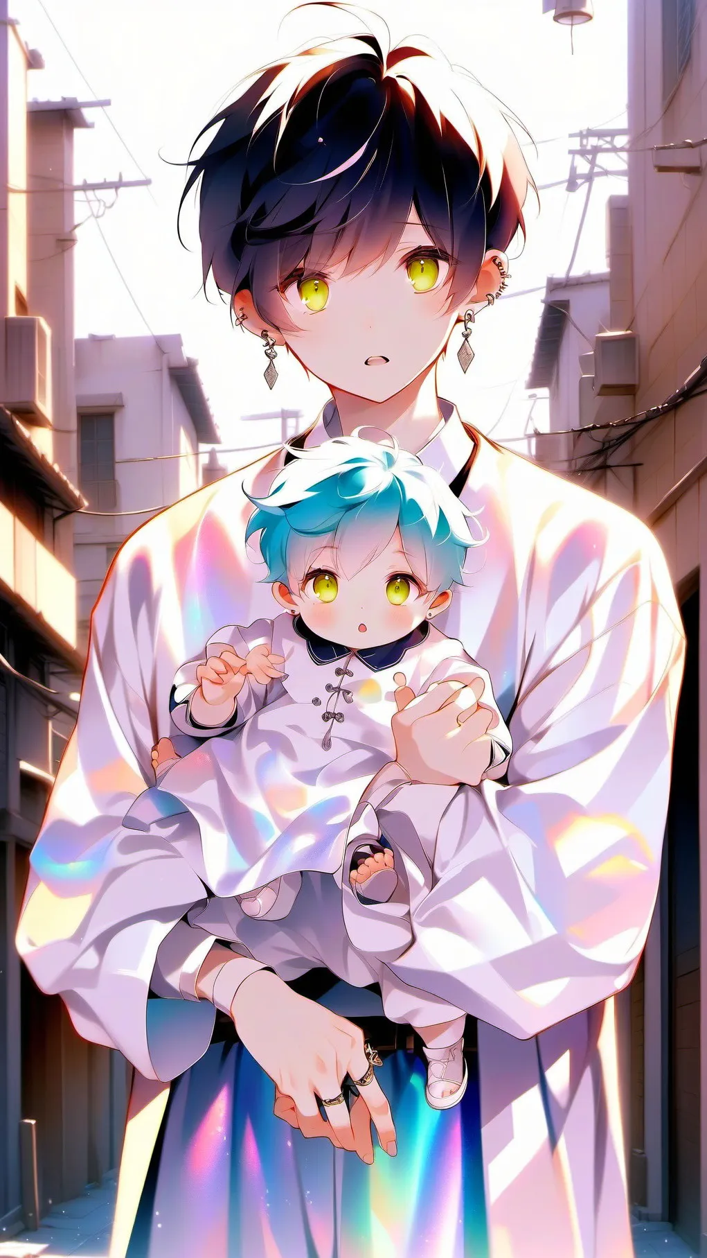 ai character: Hugo et Mia background
