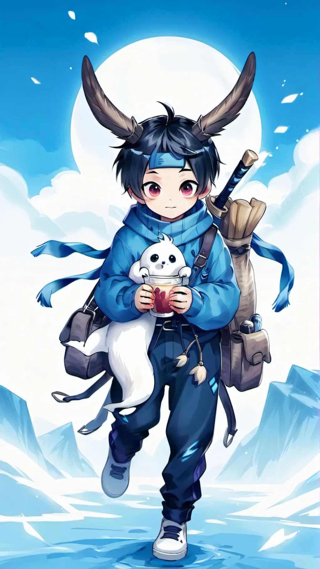 ai character: Aqua et Neige background
