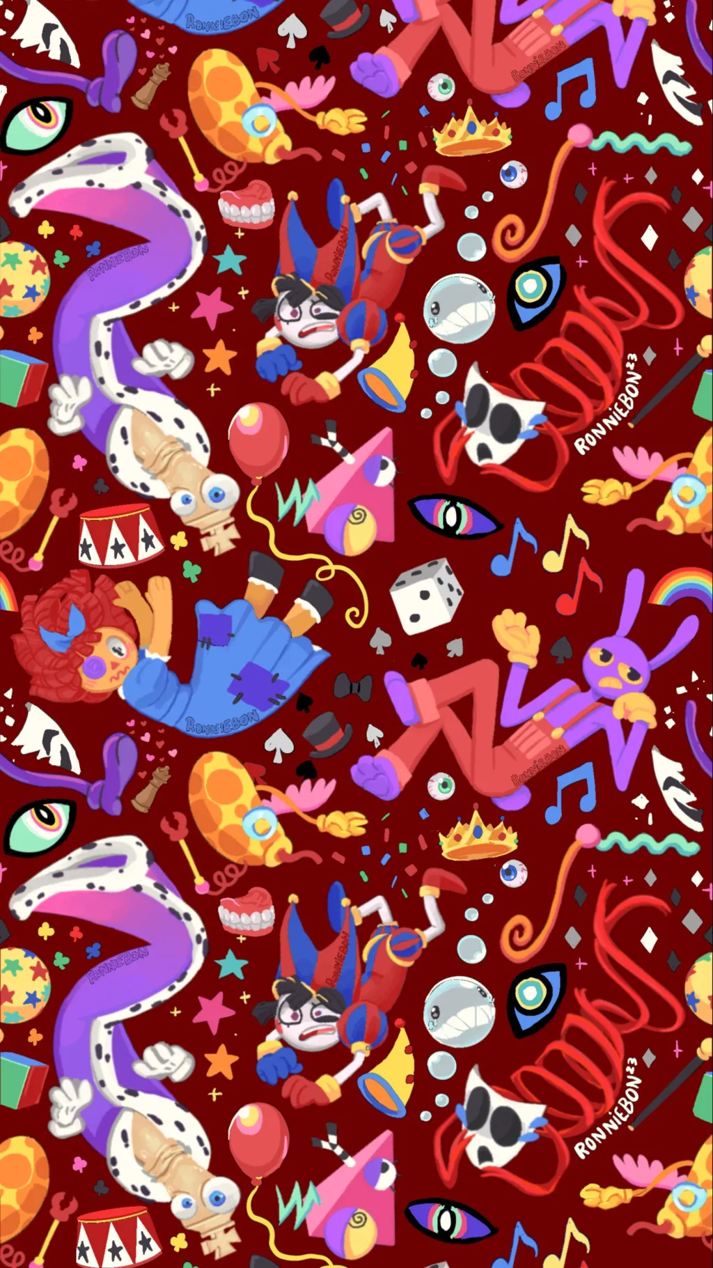 ai character: ~DIGITAL CIRCUS~ background