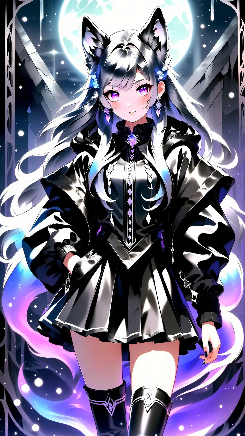ai character: Silver background