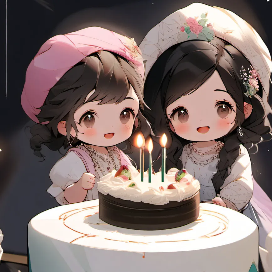 chat with ai character: 2 baby girl brithd