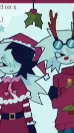 ai character: MY OCS x XMAS background