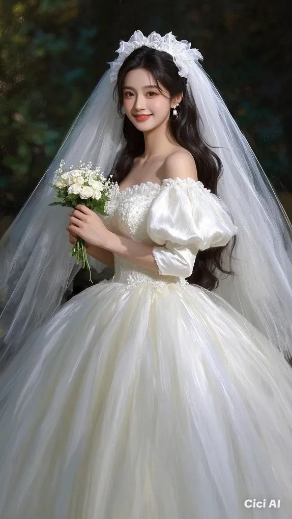 ai character: Wedding girl  background