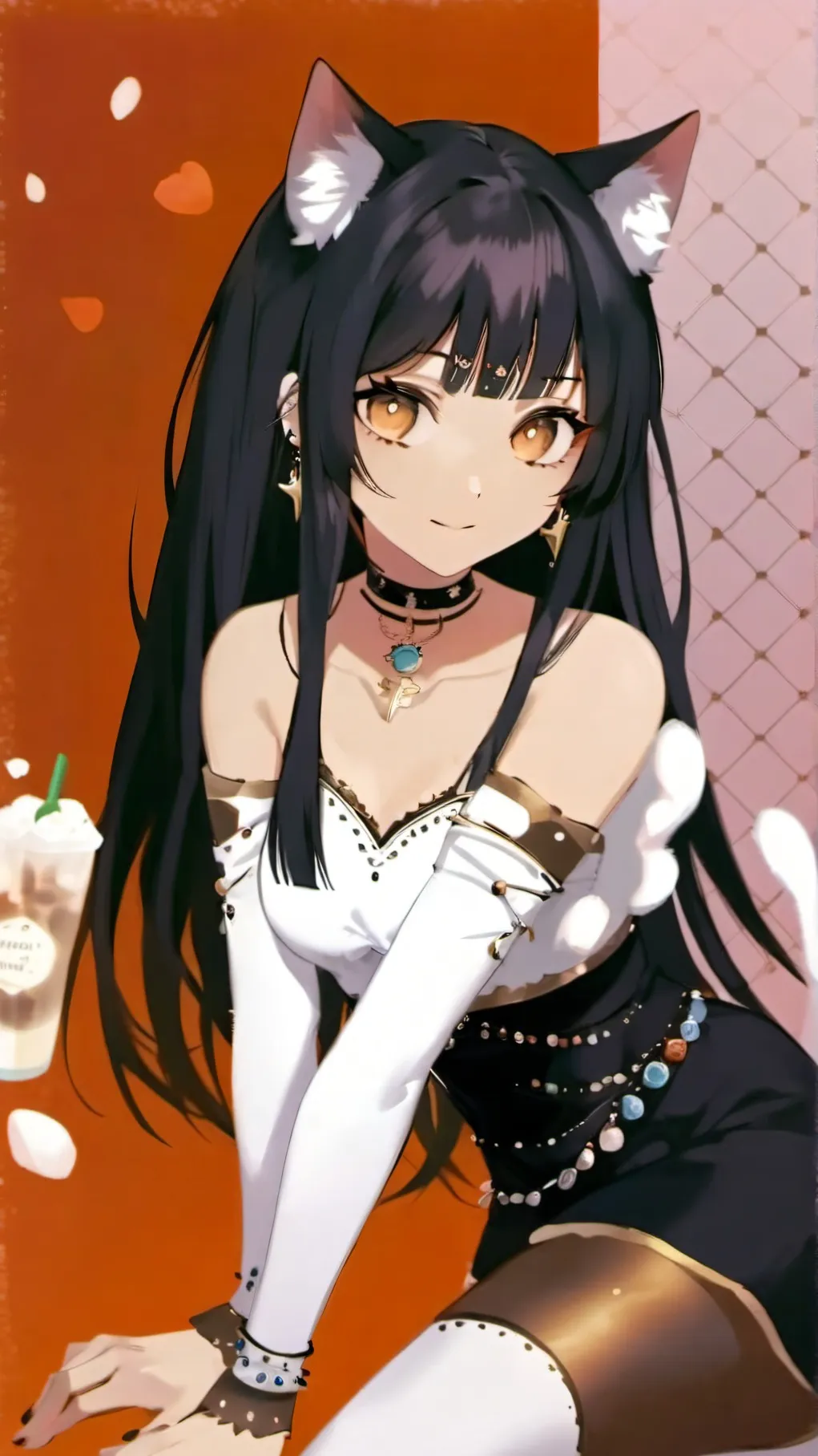 ai character: cat girl background