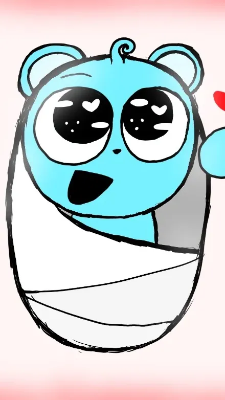 ai character: baby sky background