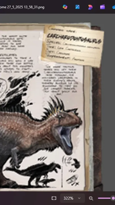ai character: carcharodontosauru background