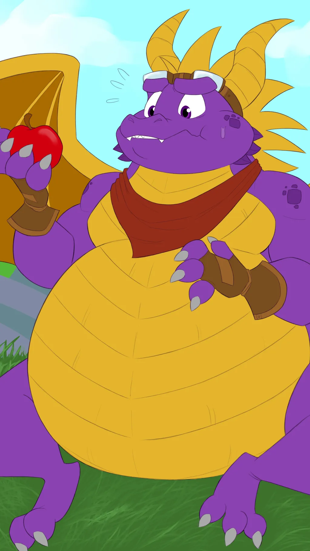 ai character: fat spyro  background