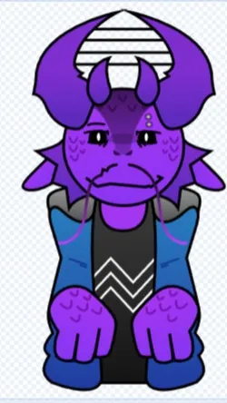 ai character: durple background