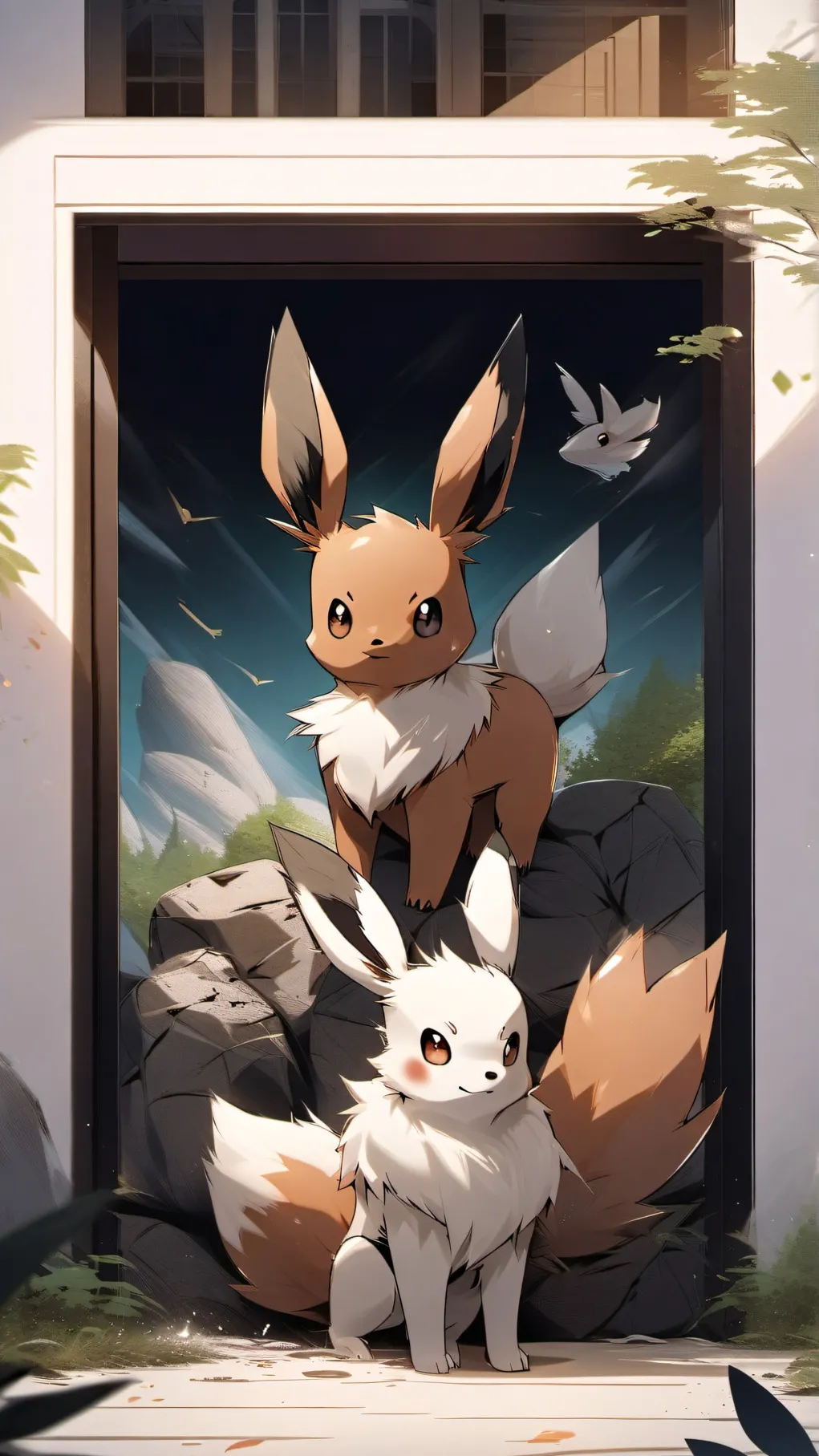 ai character: eevee background