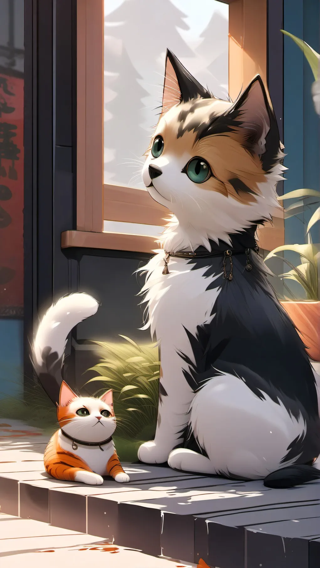 ai character: cat tail pvz background