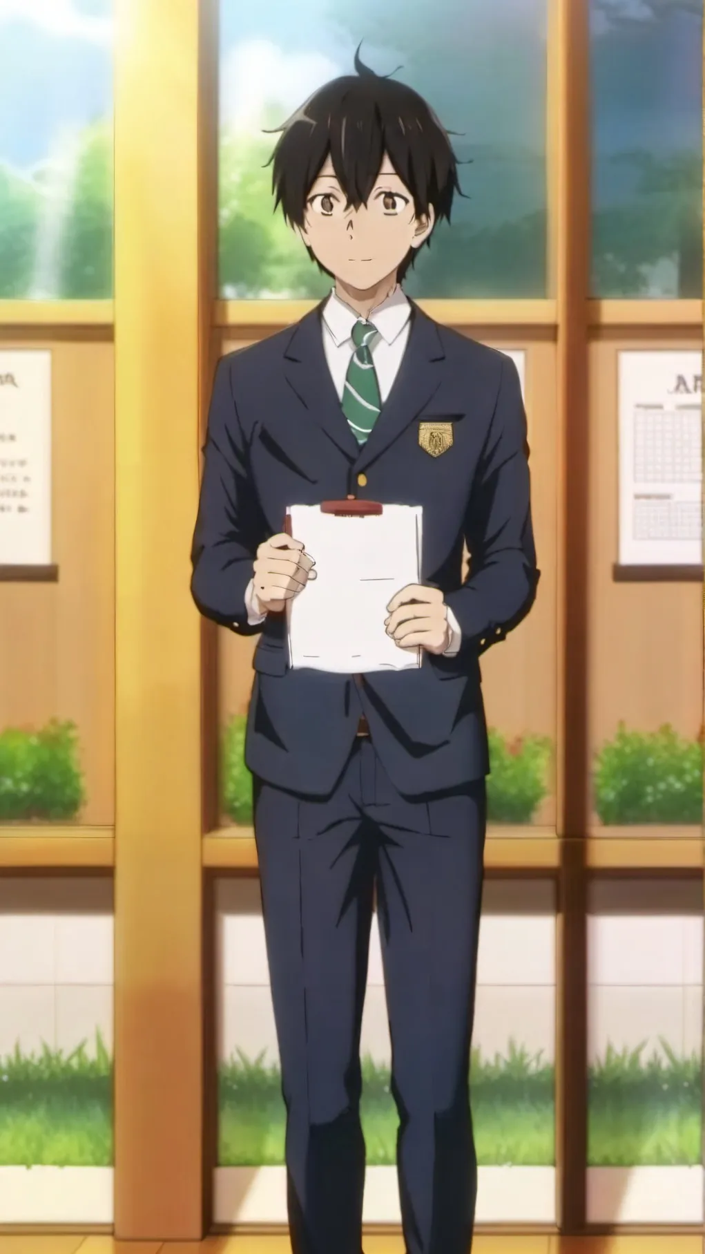 ai character: Junichi Hashiba background