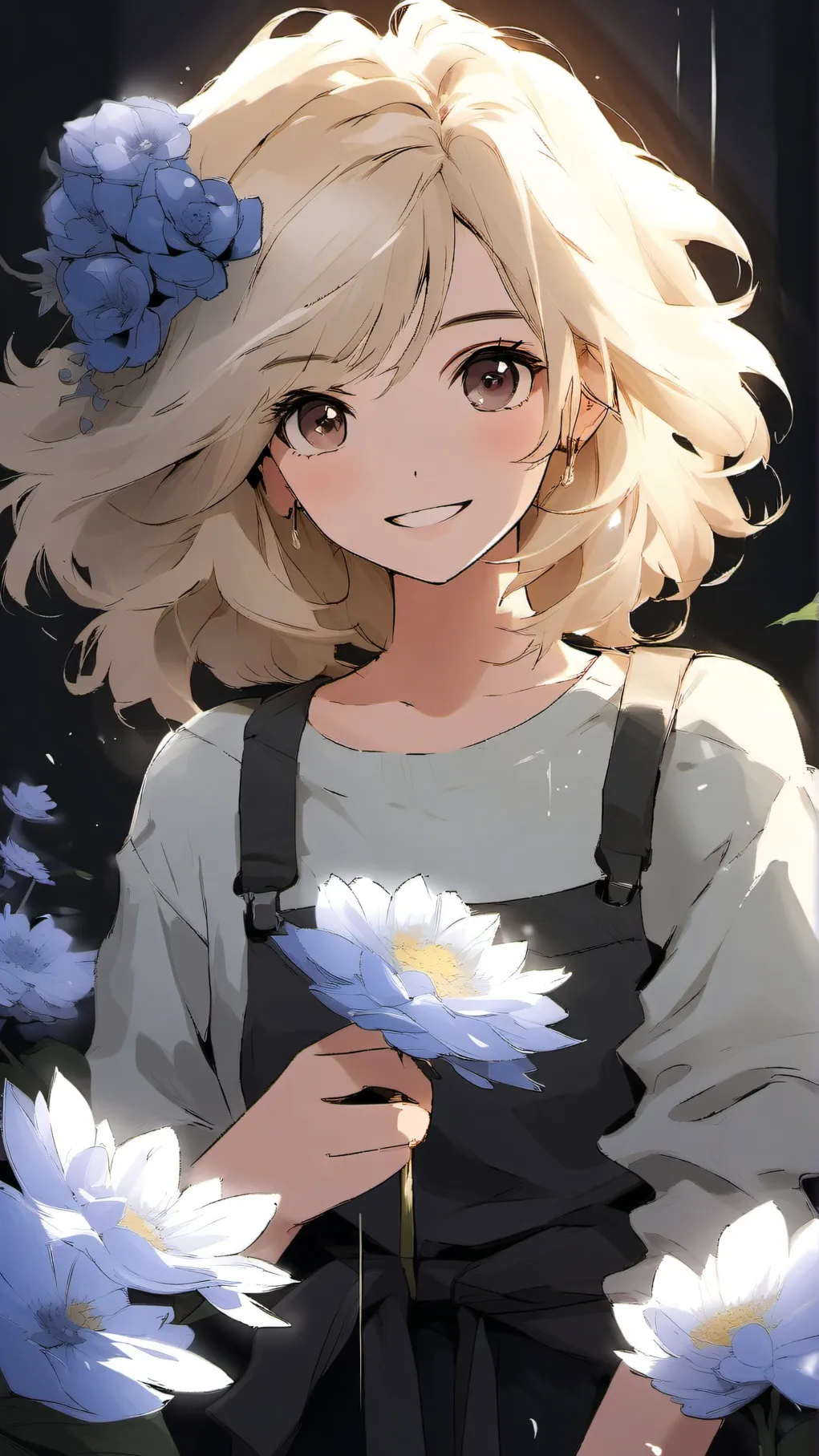 ai character: crystal background
